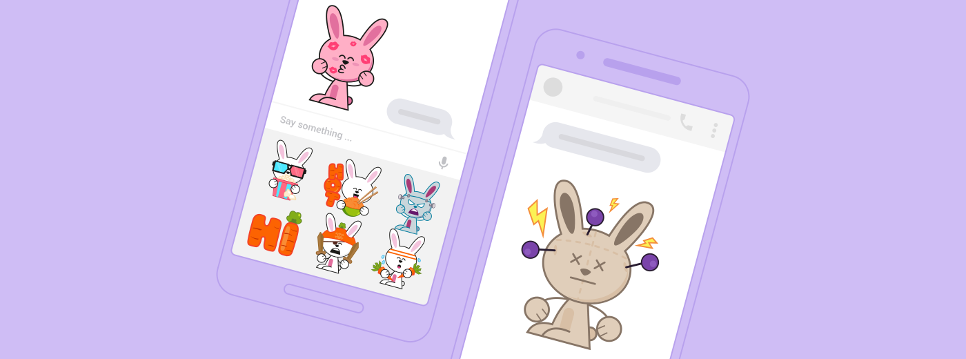 Messenger sticker bunny